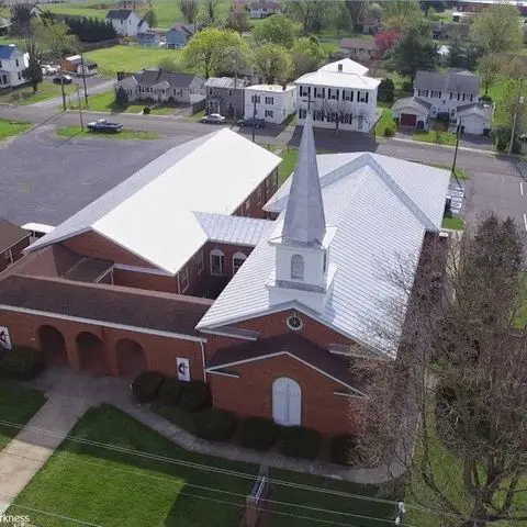 Manor Memorial United Methodist Church - taken with a drone on April 13, 2017