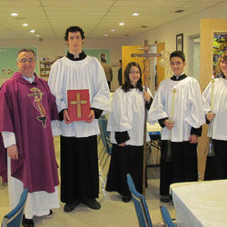 Fr. Fred and altar servers
