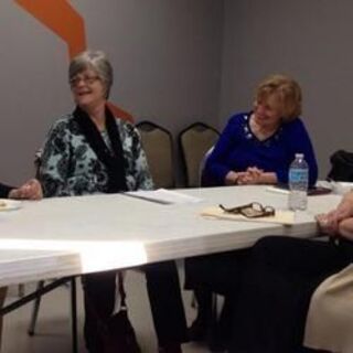 Discussing women's ministry with Mrs. Cindy Lyons