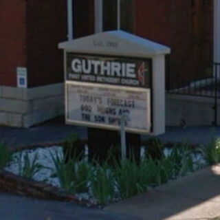 First United Methodist Church of Guthrie sign