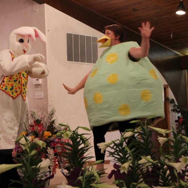 Squiggy the Easter Bunny, and Sally the Egg