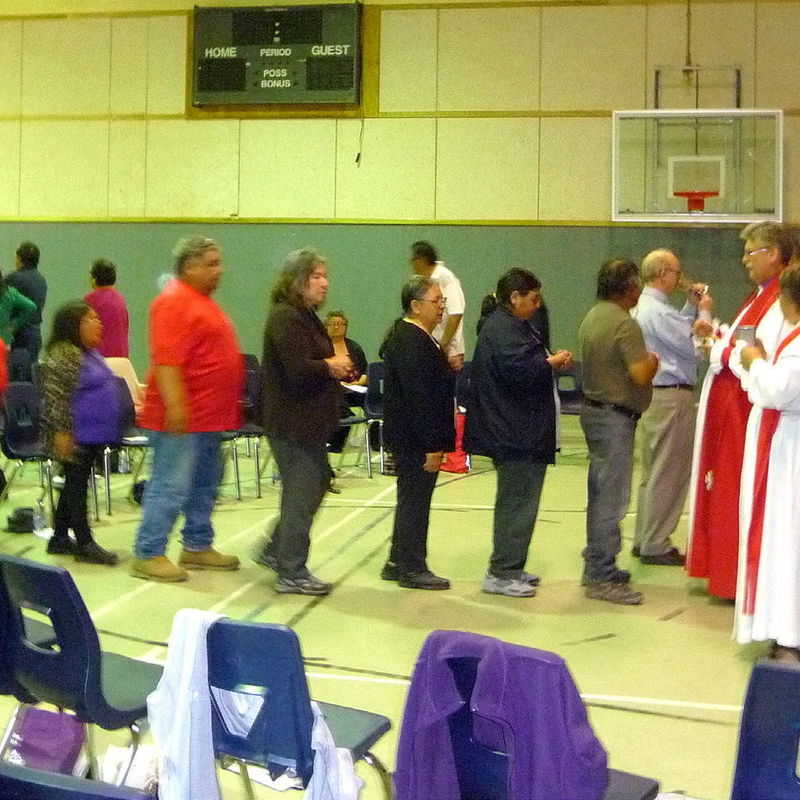 Participants at the healing gathering celebrate the Eucharist