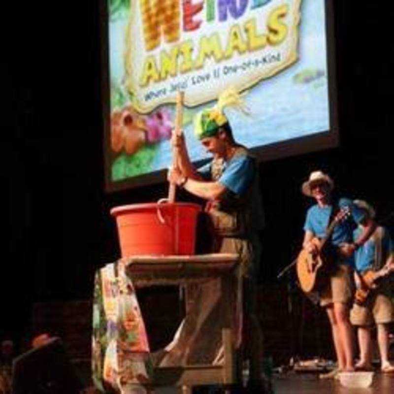 Mixing a really 'weird' cake at VBS