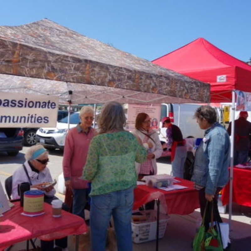 Compassionate Communities booth at  the Farmers' Market
