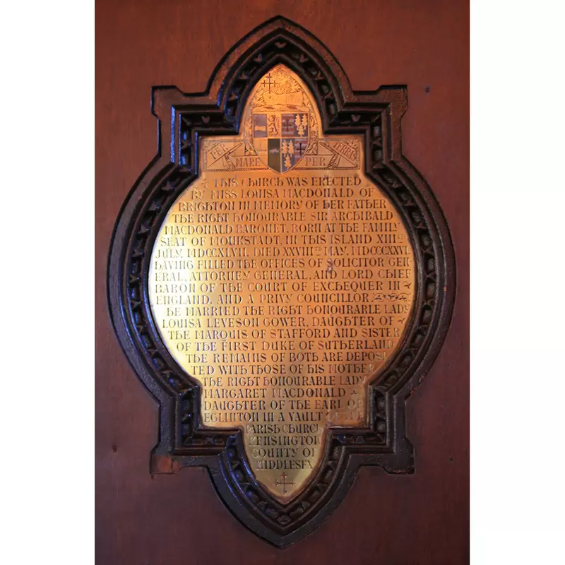 Portree Parish Church plaque