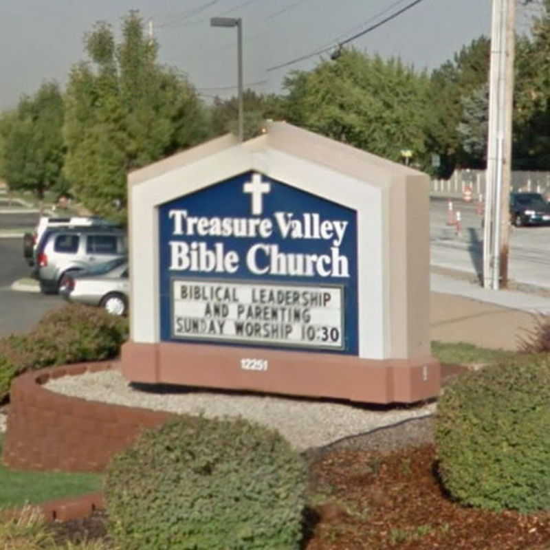 Treasure Valley Bible Church sign