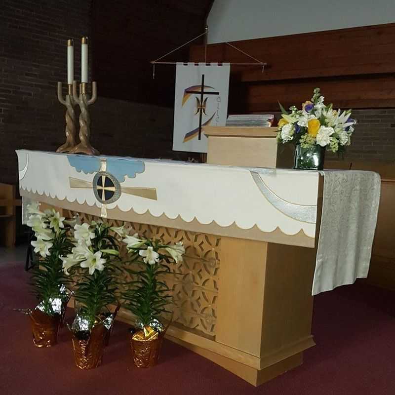 The altar at Easter