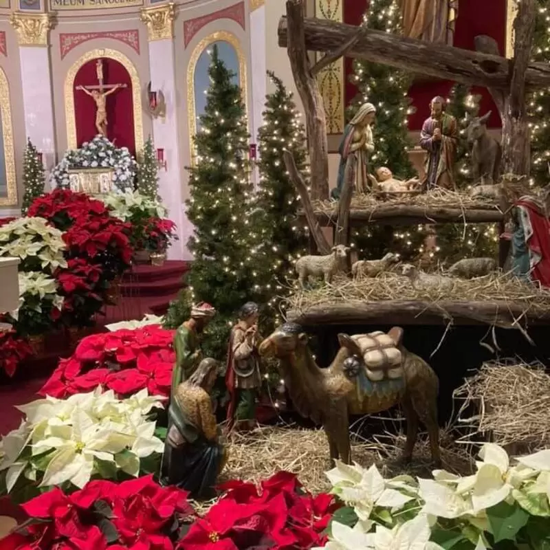 Teh sanctuary decorated for Christmas