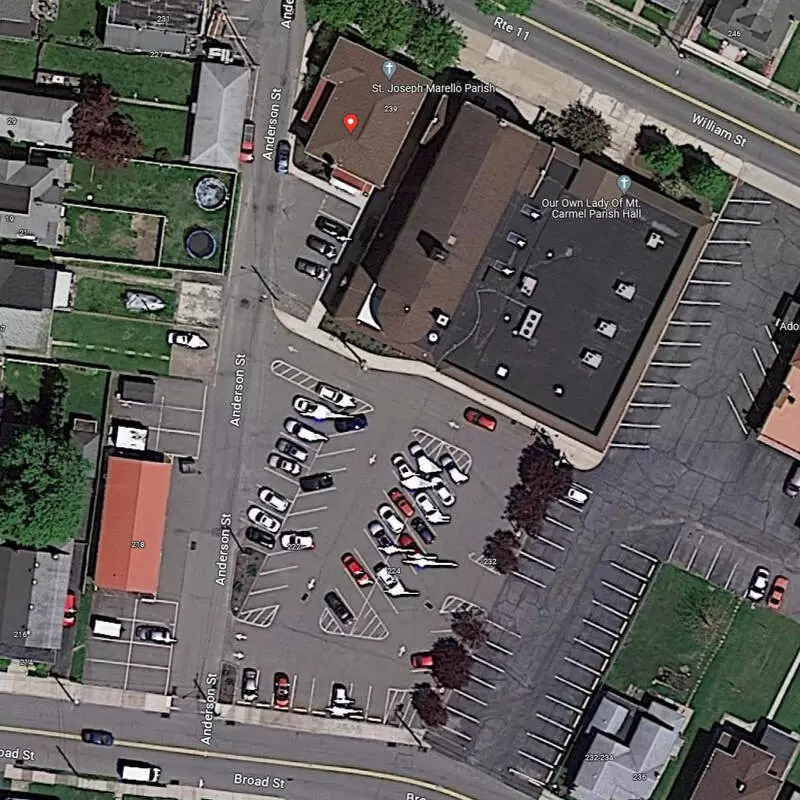 The parking lot at St. Joseph Marello Parish
