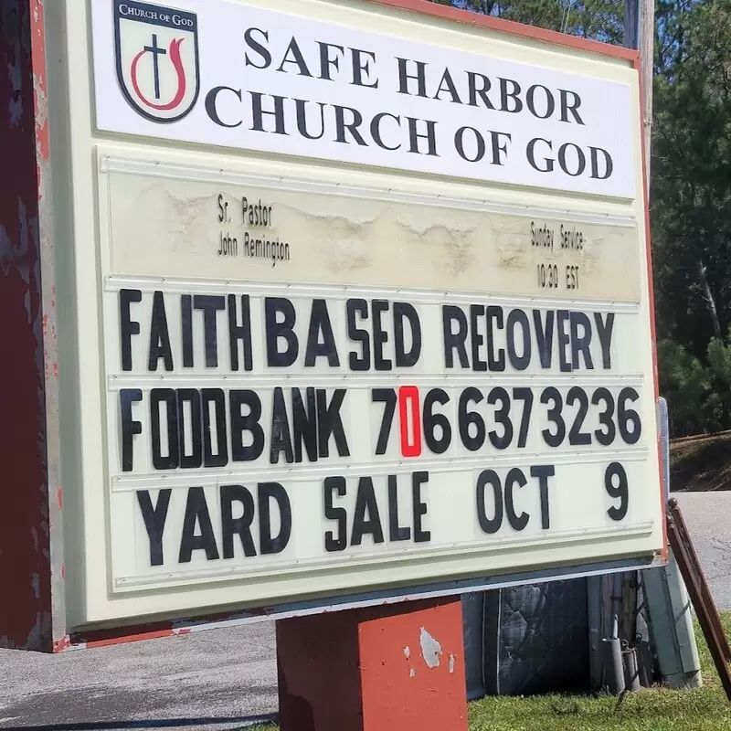 Safe Harbor Church (Woodland Drive Church of God) sign