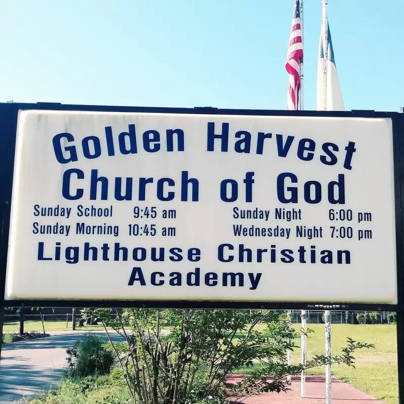 Golden Harvest Church of God church sign - photo courtesy of Robert Dawson