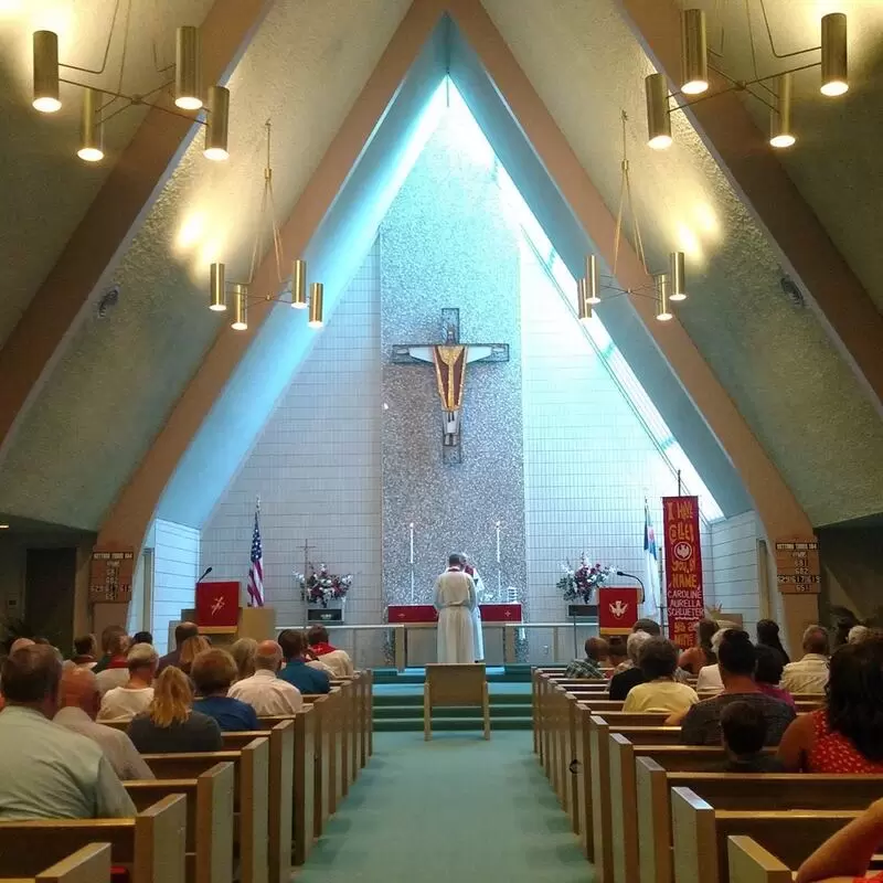 Sunday worship at Our Saviors Lutheran Church Ridgecrest CA