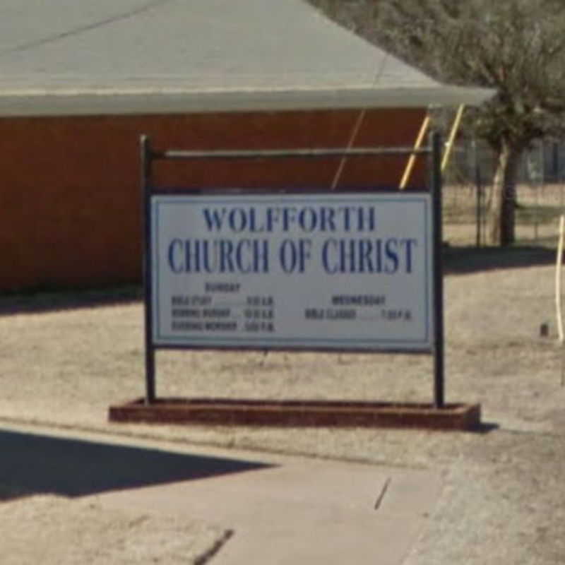 Wolfforth Church of Christ sign