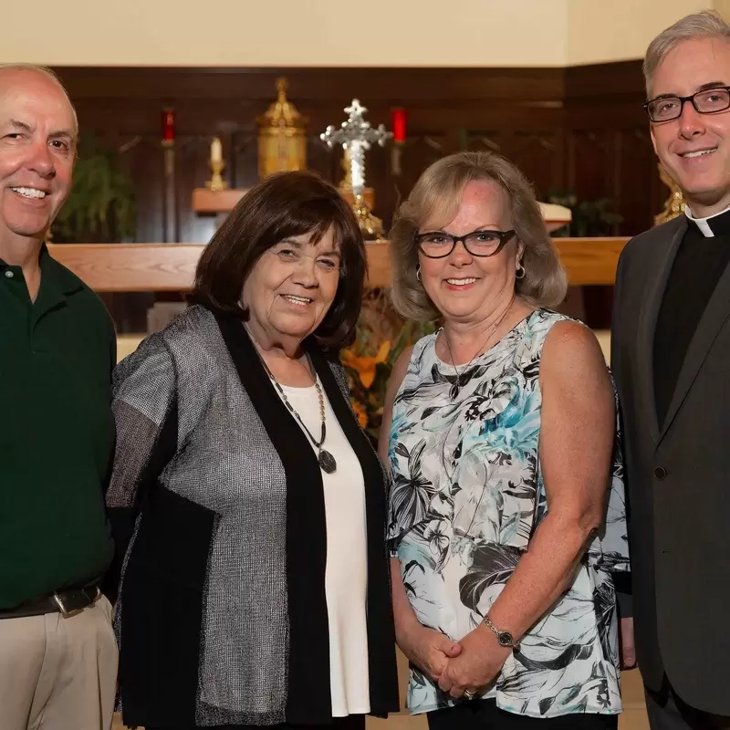Our parish staff - Tom Muldoon, Patricia Anderson, Cindy De Nobriga and Father Scott