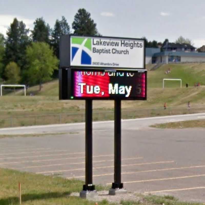 Lakeview Heights Baptist Church sign