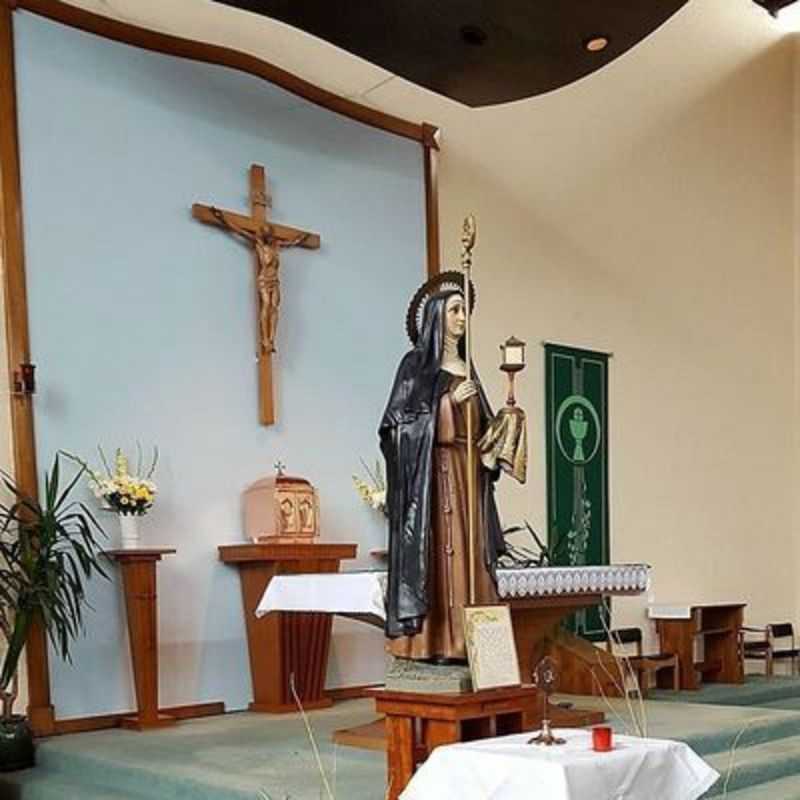 The statue of St Clare