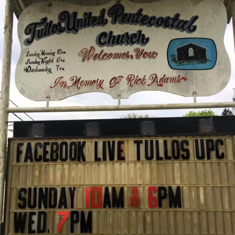 Tullos United Pentecostal Church sign