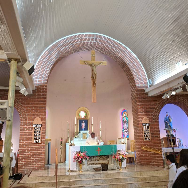 Sunday mass at St. Vincent de Paul
