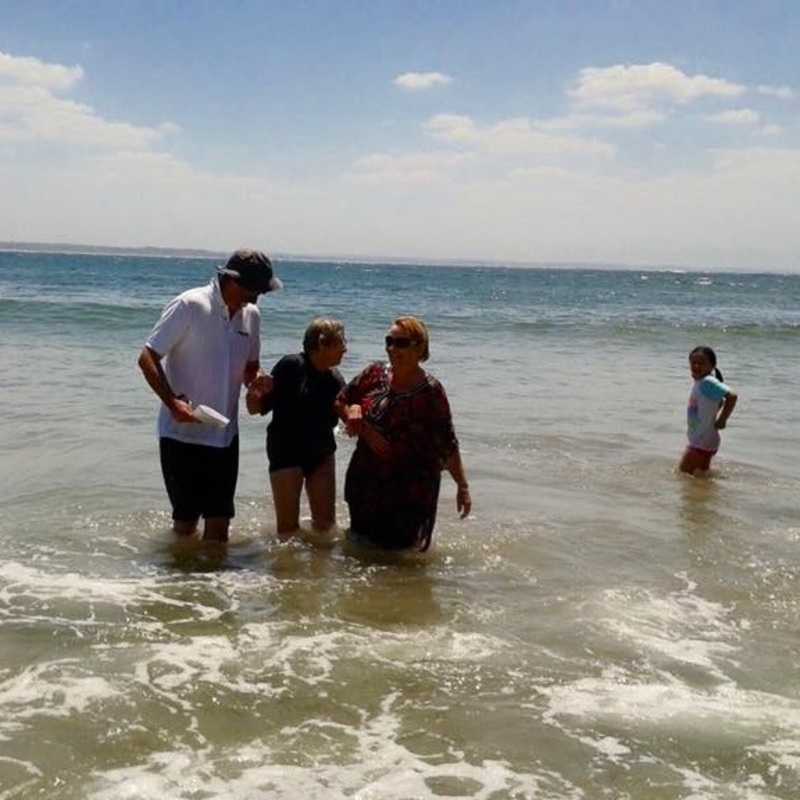 Currarong water baptism at Abraham's Bossom Beach
