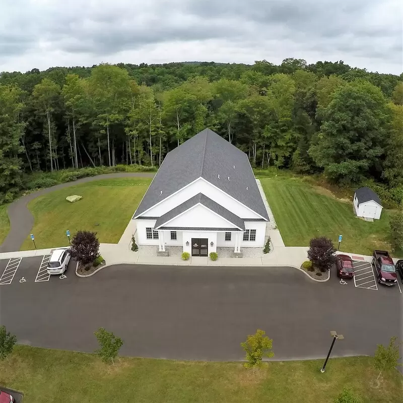 Aerial view of our church