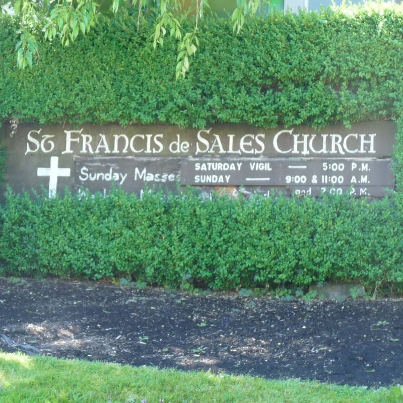 St. Francis de Sales Church sign