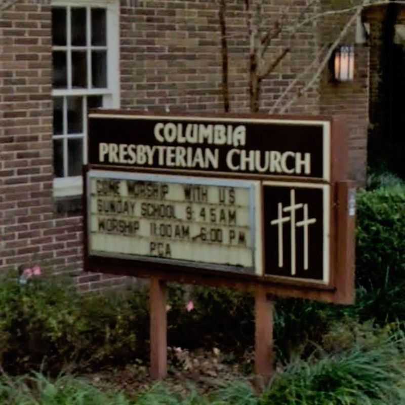 Columbia Presbyterian Church sign