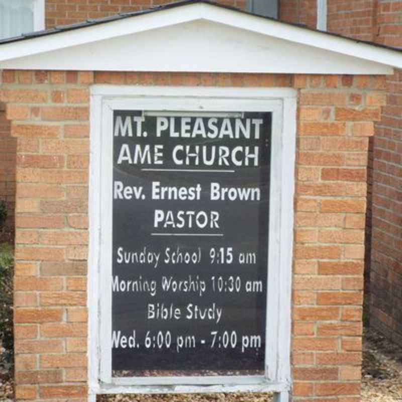 Mt. Pleasant African Methodist Episcopal Church sign