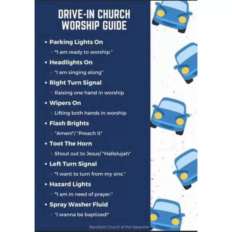 Drive-in church worship guide