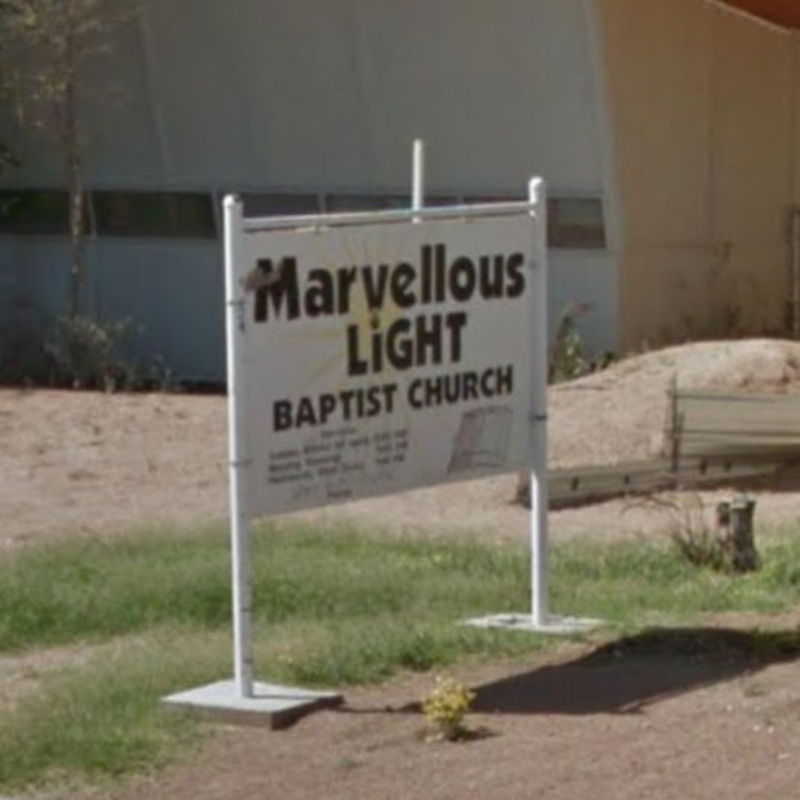 That Marvelous Light Baptist Church sign