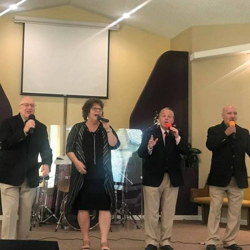 Blessed With Evidence Quartet performing at Evangel Bible Church Dinuba