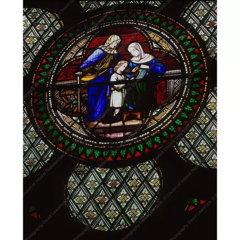 Stained glass - Timothy with Eunice and Lois