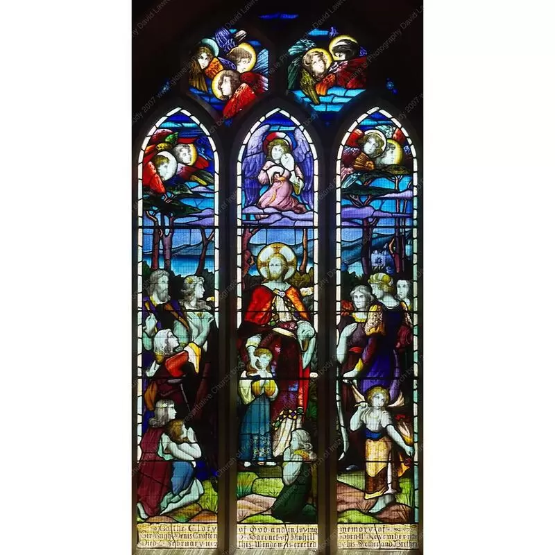 Stained glass window - Christ Blessing Children