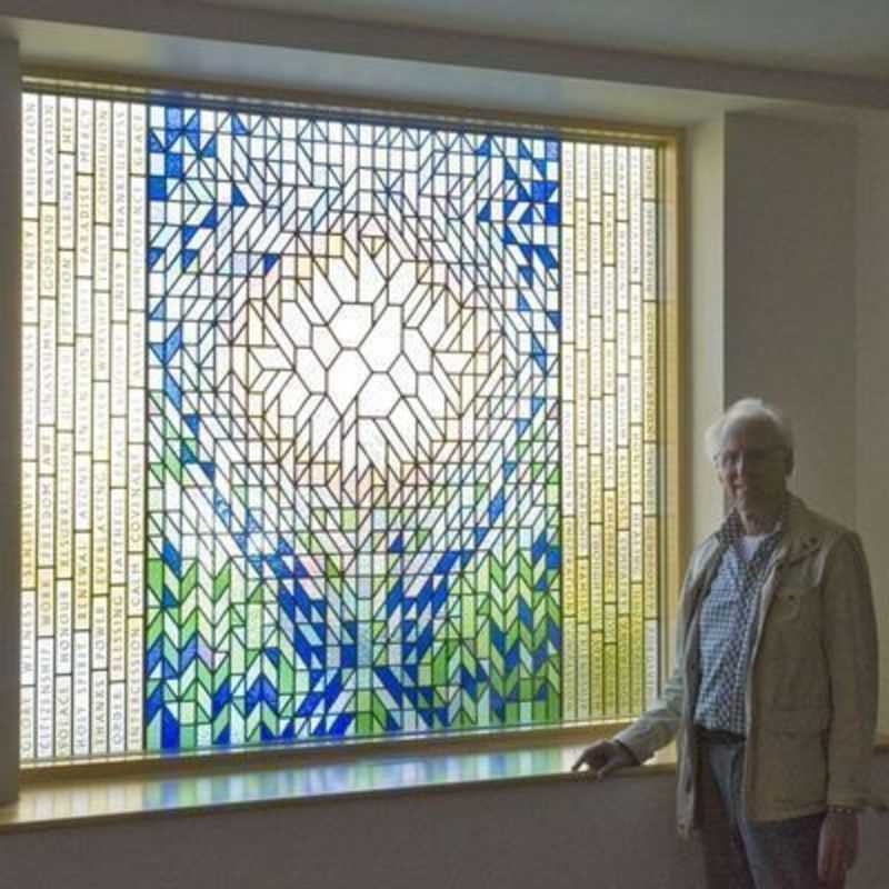 Stained Glass Window designed by Jeffery Matthews MBE