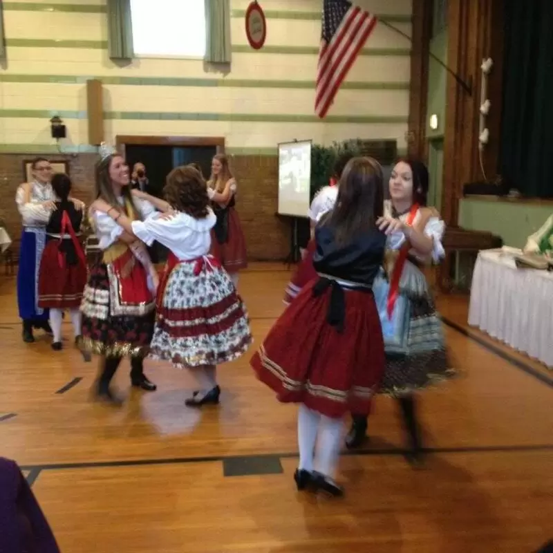 Hungarian dancers from the Lorain church during the 110th anniversary celebration