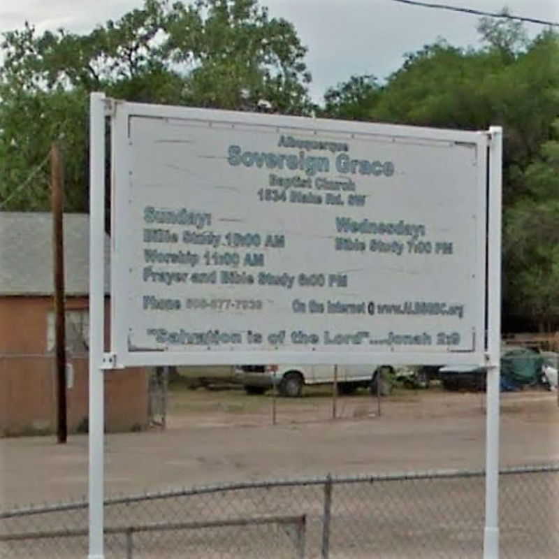 Albuquerque Sovereign Grace Baptist Church sign