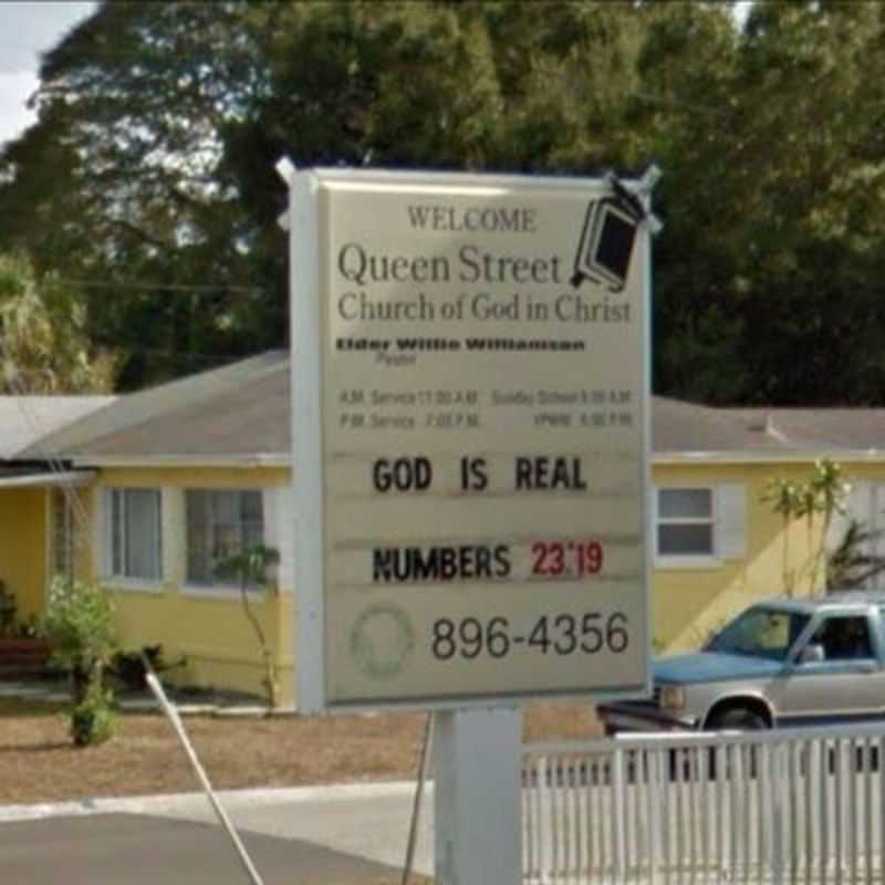 Queen Street Church Of God In Christ sign