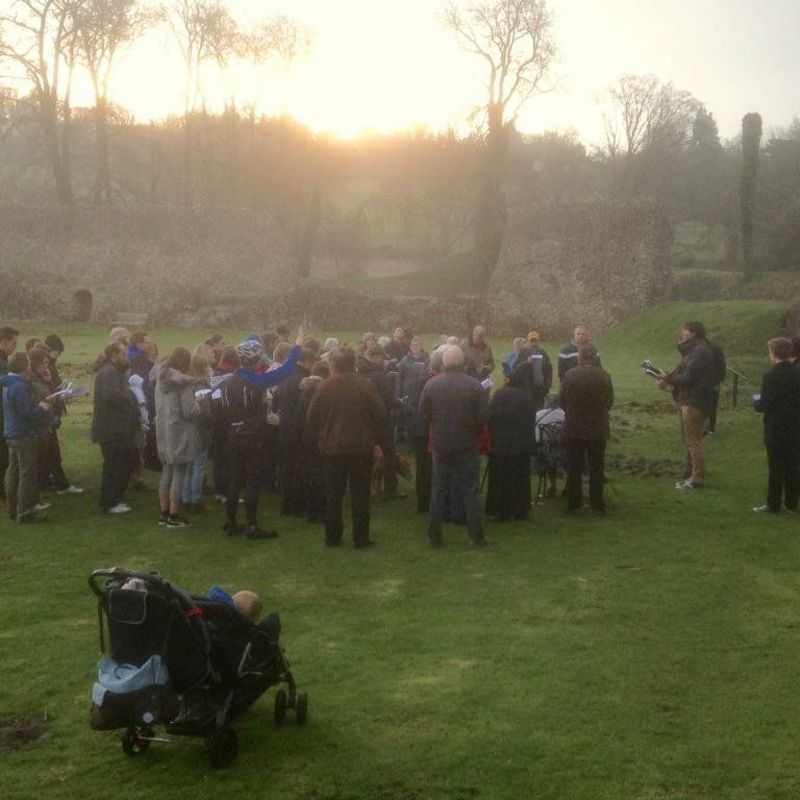 Easter 2015 -  sunrise service at Berkhamsted Castle