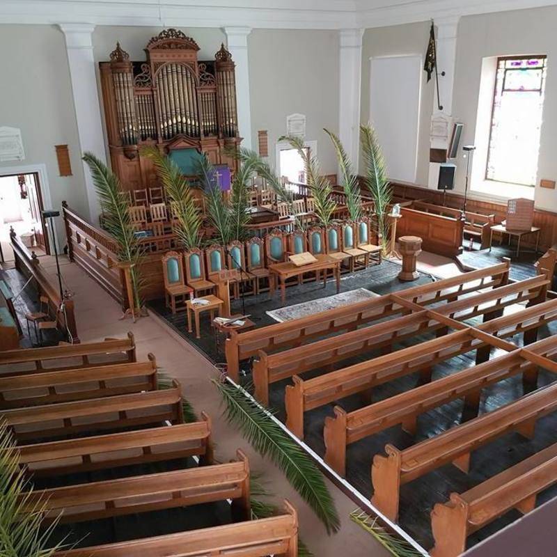 The sanctuary at Palm Sunday