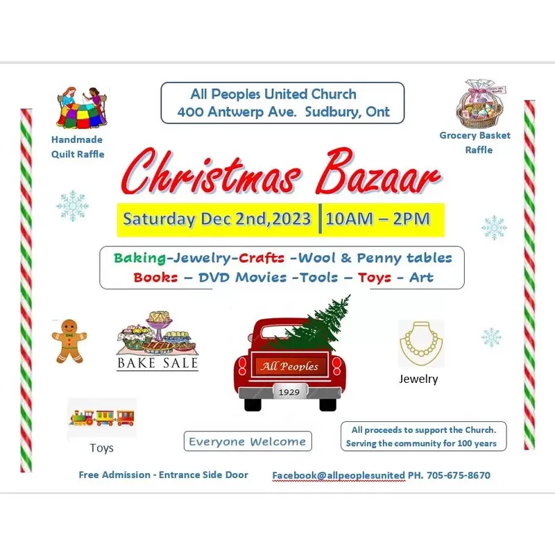 Christmas Bazaar Saturday Dec 2, 2023