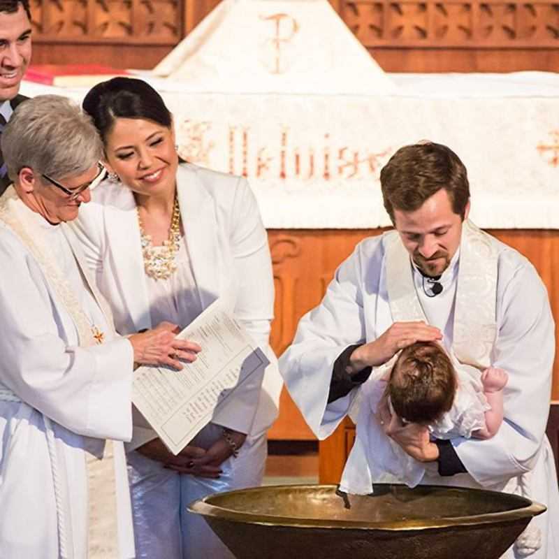 Water baptism at St. Martin's