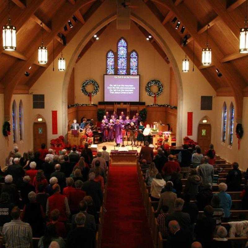 Sunday worship at First Presbyterian
