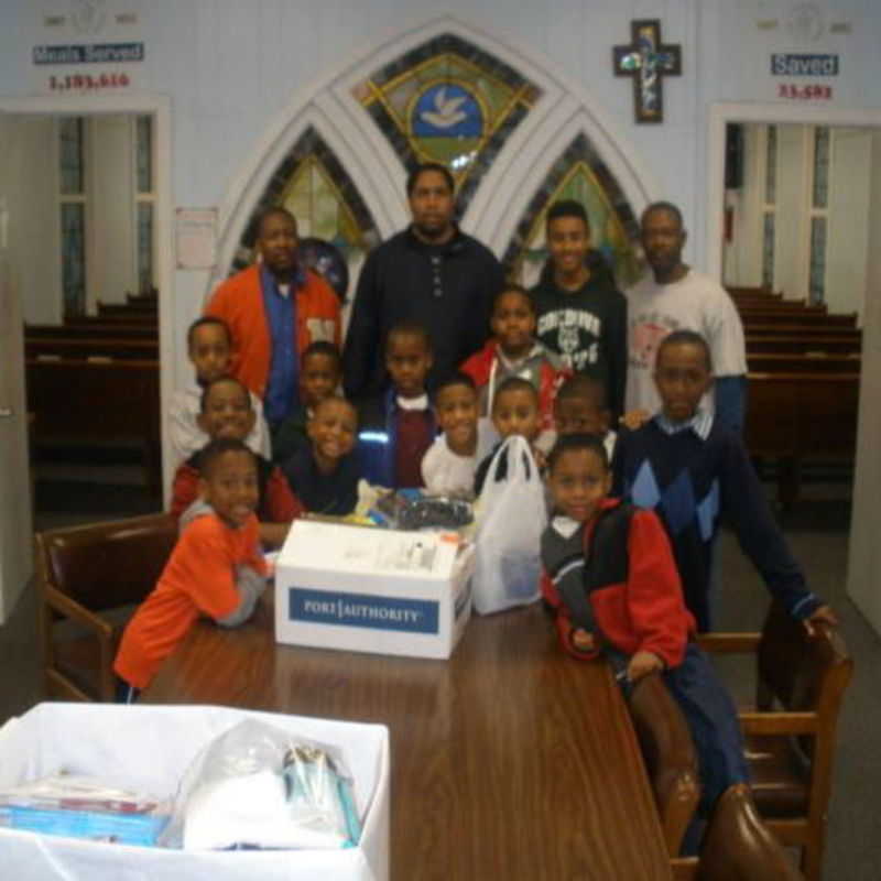 Fullview Hawks Youth Basketball Team makes a visit to Calvary Rescue Mission on December 16, 2012
