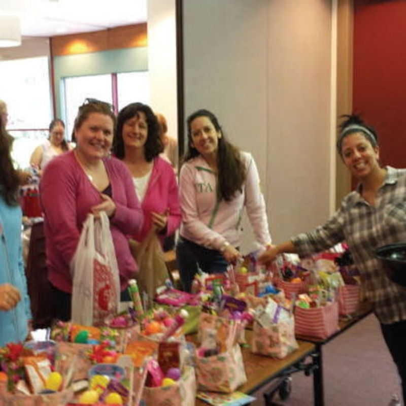 Donated items for our annual Easter Basket service project