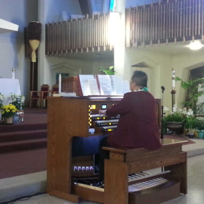 Timothy Cubero Jr. plays the new Rodgers organ in a concert April 27