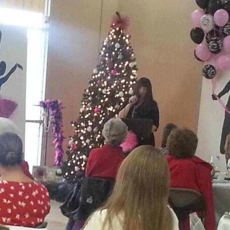 Pastor Karen BRINGING a great word at Promise's Christmas Tea