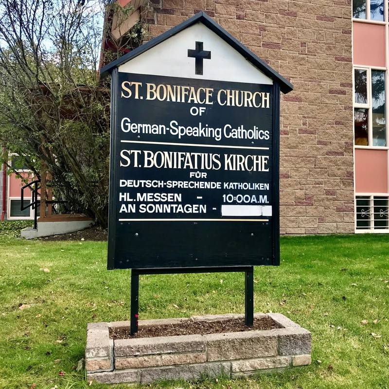 St. Boniface Church sign