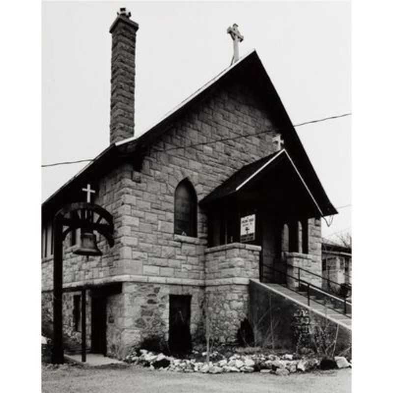 A historical photo of St. Mark's Episcopal Church, Tonopah, Nevada