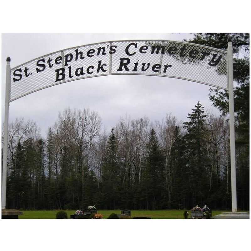 St. Stephen's United Church Cemetery in Black River, New Brunswick, Canada. (Photograph is from the Commonwealth War Graves Commission)