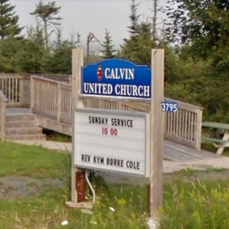 Calvin United Church sign