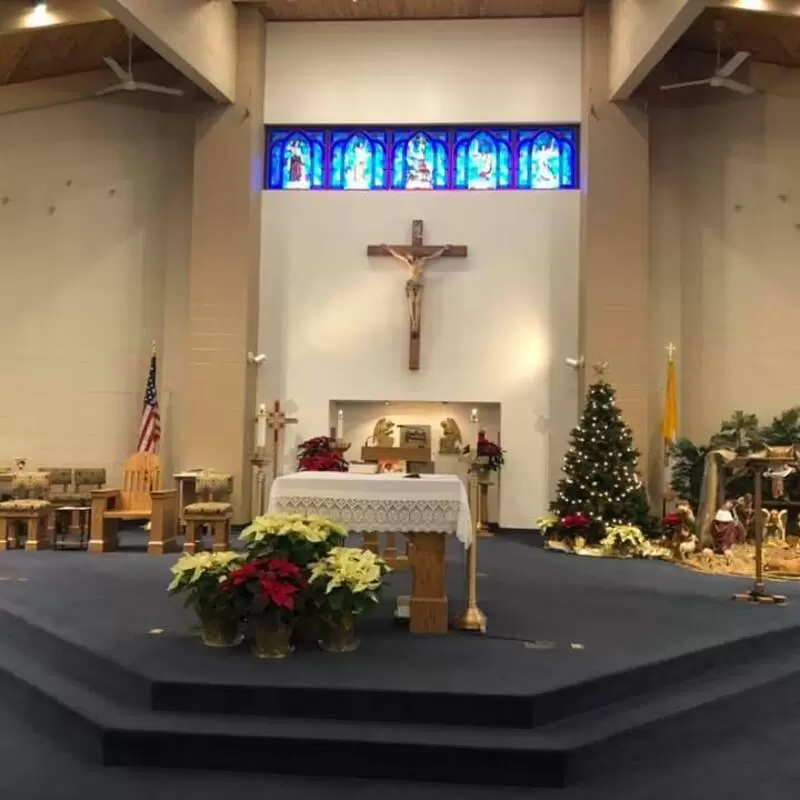 St. Joan of Arc Merrillville IN decorated for Christmas